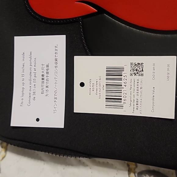 Kate Spade x Disney Minnie Mouse Laptop Sleeve 15 Inch - Picture 5 of 7